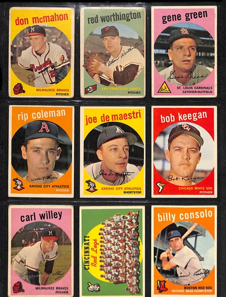 Lot of (81) 1959 Topps Baseball  Cards with Al Kaline